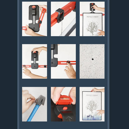 Picture Hanging Tool, Wall Hanging Tool with Level, Picture Hanging Kit, Hanging and Leveling Tool for Hang Pictures, Collages, Photo Frames