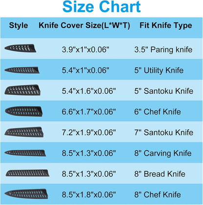 PATIKIL PP Safety Knife Cover Sleeves for 6" Chef Knife, 2 Pack Blade Protector Universal Knife Sheath