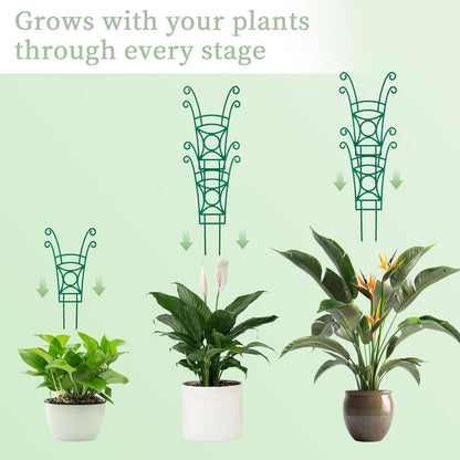 8 Pack Trellis for Potted Plants, Stackable Indoor Plant Trellis for Climbing Plants, Garden Trellis Outdoor for Flower