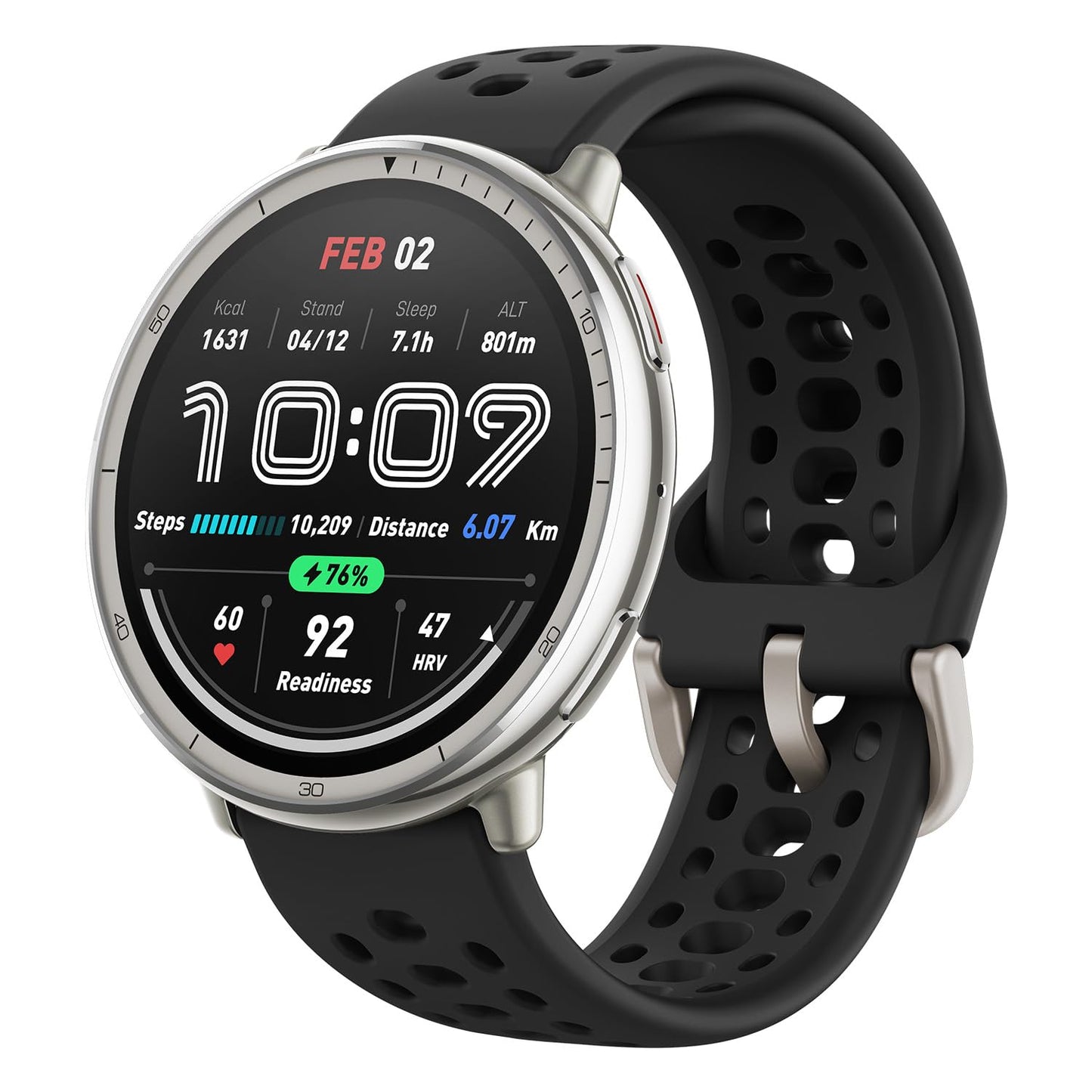 Amazfit Active 2 Sport Smart Watch Fitness Tracker for Android and iPhone, 44mm, 10 Day Battery, Water Resistant, GPS Maps, Sleep Monitor, 160+ Workout Modes, 400 Face Styles, Silicone Strap, Free App