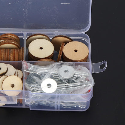 KooingTech Doll Joints, Craft Joint Doll Making Supplies 50 Sets Doll Movable Joints with Storage Box, Toy Joints Compatible with Teddy Bear Craft Doll Joint 12 14 16 18 20MM