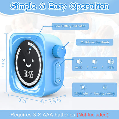 Visual Timer for Kids, 99 Minute Digital Cute Kids Visual Timer Classroom Timer for Homeschool Supplies Study Teaching Time Management Tool Countdown Timer