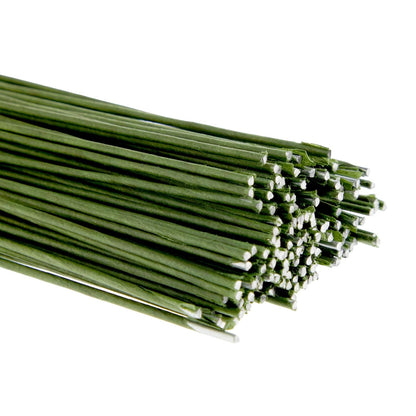 Bright Creations 16-Gauge Wire Stems - 140 Pack, 16 in, Green - Artificial Flower Stems for Boutonniere Supplies - Works with Floral Tape & Corsage Kit