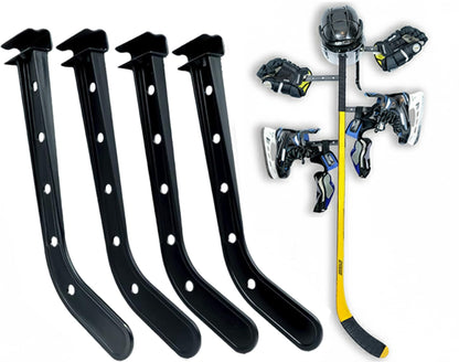 Wraparound Hockey Dry Stick – Portable Hockey Drying Rack for Gloves & Sports Gear – Attaches to Hockey Stick – Hockey Equipment Drying Rack (4-Pack)
