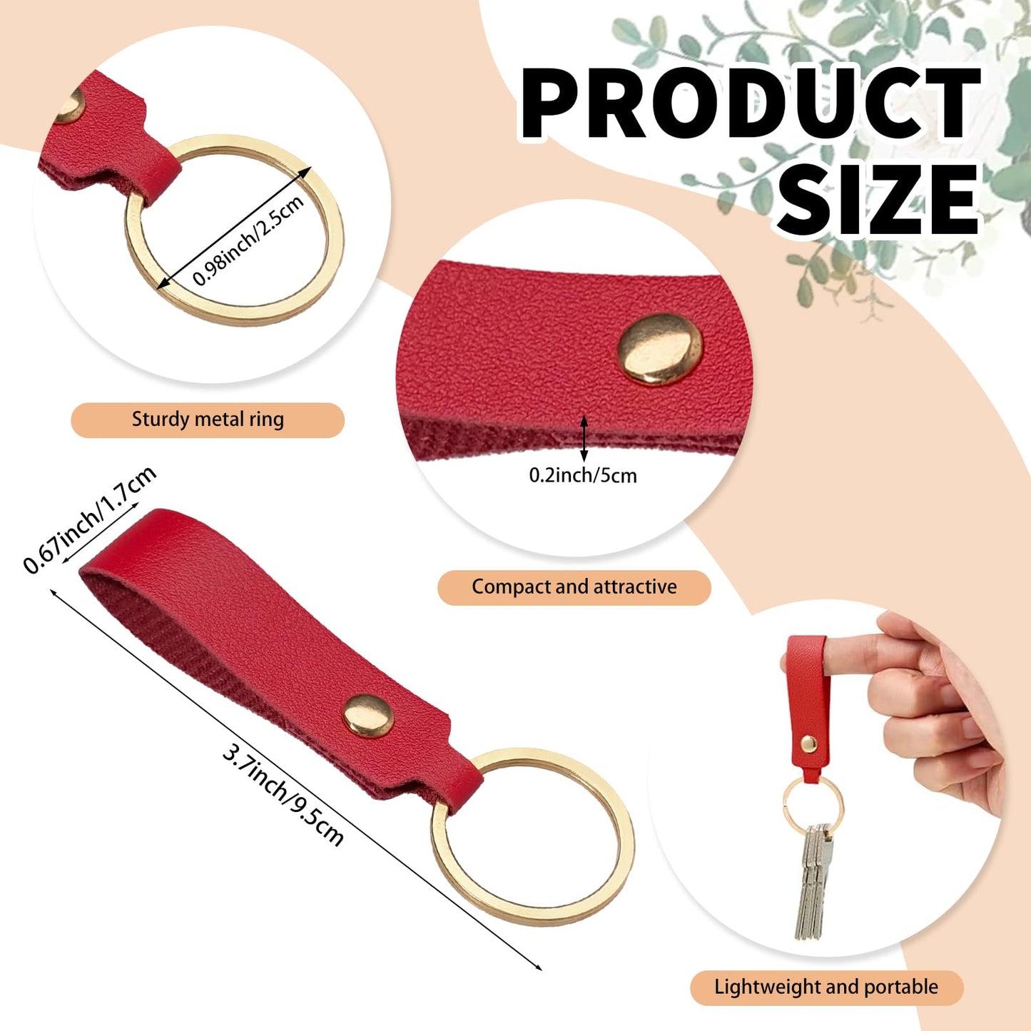 LECEHIVO 110 Pcs PU Leather Keychain Blanks Bulk with Key Rings 3.7 x 0.7 Inches DIY Craft Keychains Laser Engraving Kit (Multicolor)