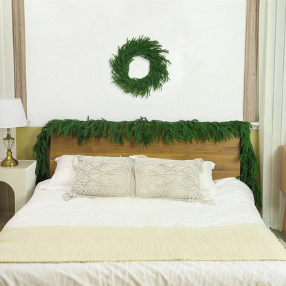 24 FT (4 * 6FT) Christmas Norfolk Pine Garland, Real Touch Dense Faux Greenery Garland for Mantle, Table, Wall, Indoor & Outdoor Christmas Decorations