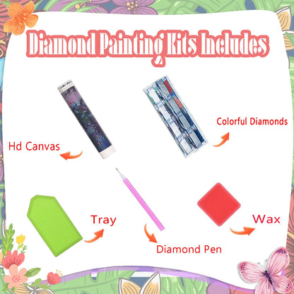 EWJRNSF 6 Pack 5D Diamond Painting Kits for Adults, Landscape Diamond Arts Kits Diamond Art Sets,Gem Painting by Number Kits for Adults Beginners Home Wall Decor 11.8x15.7 Inches