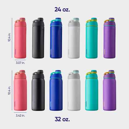 Owala Twist Insulated Stainless Steel Water Bottle, BPA-Free, 24-Ounce, Shy Marshmallow for Sports