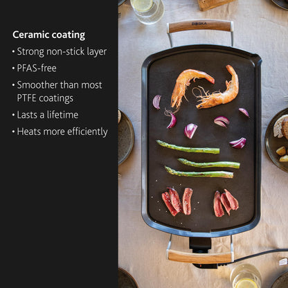 BOSKA Large Electric Griddle Pro – Electric Griddle with Large Nonstick Cooking Surface - Adjustable Heat up to 420°F and PFOA and PFAS-Free – 14 x 22 inch