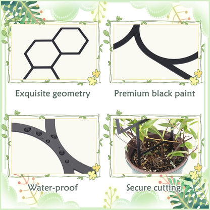 KOYILTD 4 1) Pcs Trellises for Climbing Plants Indoor Metal Climbing Plant Support Metal Plant Trellis for Pots Garden