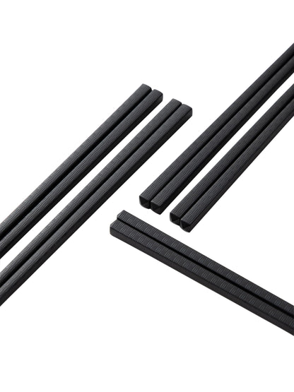 10 Pairs Fiberglass Chopsticks, Reusable Alloy Chop Sticks Non-slip Chopsticks, Dishwasher, 9 1/2 Inches