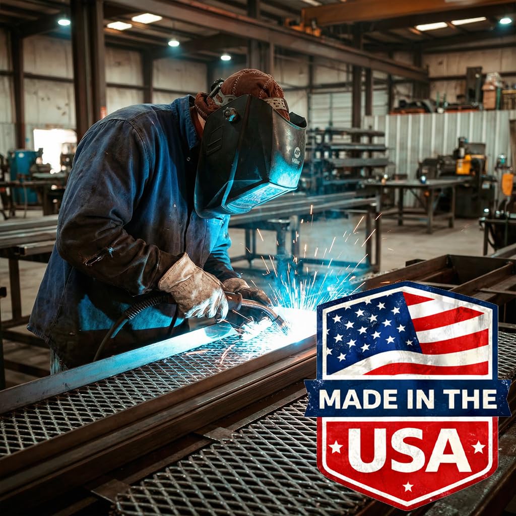 6' Rectangular Heavy-Duty Expanded Metal Red Picnic Table