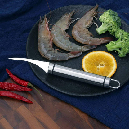Stainless Steel Shrimp Deveiner Tool and Peeler, Kitchen Cleaner for Seafood