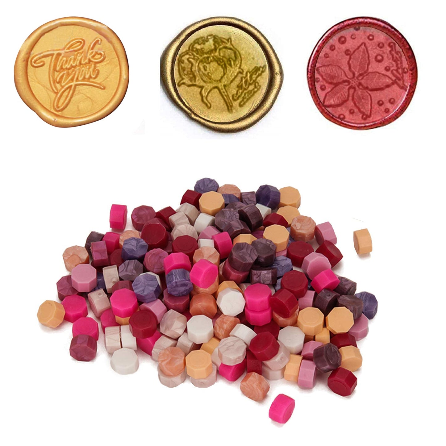 YIPLED Sealing Wax Kit, 310 Pcs With Beads, 2 Pens, Warmer, Stamp Spoon and Candles for Letter Sealing, Envelopes, Custom Invitations - 15 Colors