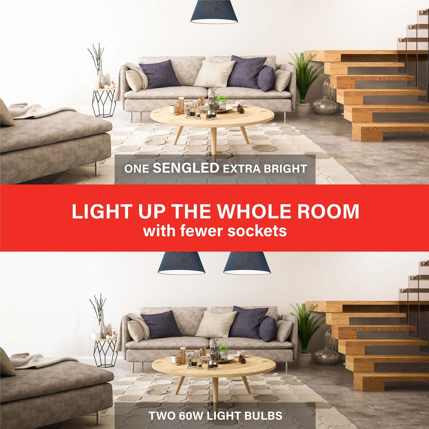 Sengled Smart Light Bulbs, Zigbee Hub Required, Works with Alexa and SmartThings, Voice Control with Google Home and Echo with built-in Hub, Soft White 60W Equivalent A19 Dimmable Smart Bulbs, 4-Pack