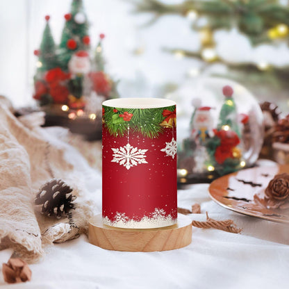 Flickering Flameless Candles, Christmas Snowflake Bell LED Candles with Remote Timer, Set of 2 Battery Operated Candle for Valentine Wedding Birthday