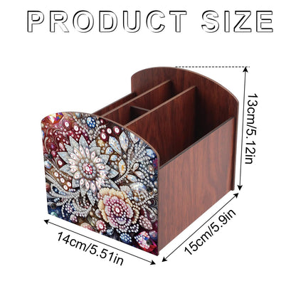 Tontut Diamond Painting Kit Storage Box, Flower 5D DIY Open Multi-Compartment Organiser Box, for Storing Desktop Items, Handmade Creative Gift