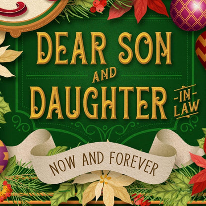 Prime Greetings Christmas Card for Son and Daughter-in-Law - Eco-Friendly, Thick Card Stock | 5in x 7.75in