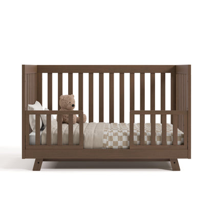 Storkcraft Beckett 3-in-1 Convertible Crib – GREENGUARD Gold Certified, Fits Standard Crib Mattress, Converts to Toddler Bed and Daybed, 4 Mattress Heights, Grow-with-Me Design (Hazelnut)