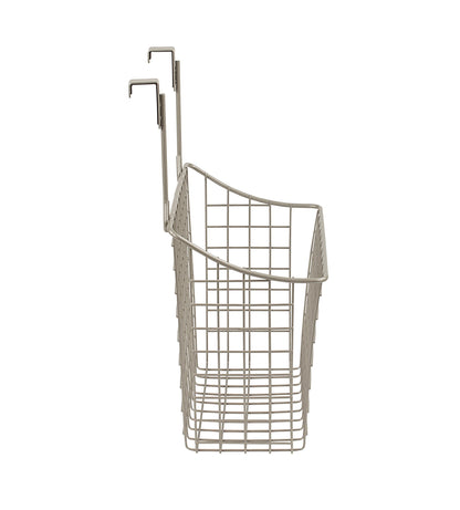 Spectrum Hanging Baskets for Organizing (Large, Satin Nickel) - Grid Over the Cabinet Wire Basket for Kitchen or Bathroom - Door Hanging Storage Organizer for Cleaning Supplies, Washcloths, & Towels