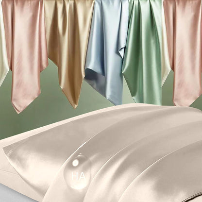 Skiennix Mulberry Silk Pillowcase - Anti-Acne Cooling Beauty Sleep | Standard Size, Beige