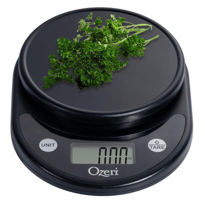 Ozeri® Pronto® Digital Multifunction Kitchen and Food Scale with Variable Graduation Technology®, All Black