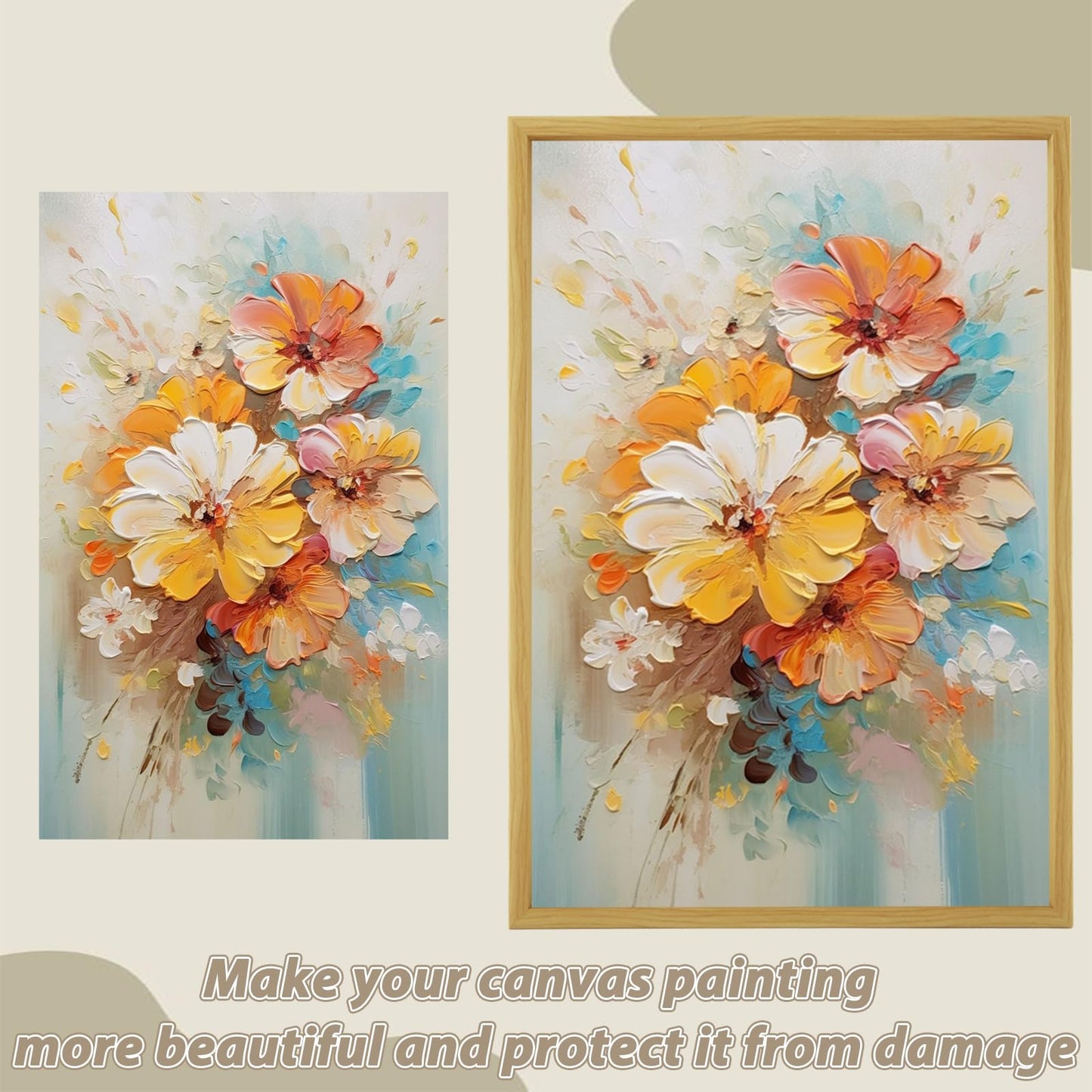 LOYORTY Floater Frames for Canvas Paintings, 2 Pack 9x12 Inch 0.6”Deep Canvas Floating Frame, Floater Frame Kit for Stretched Picture Wall Prints Artwork Canvas Oil Painting