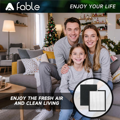 A Fable ProHEPA 9000 Replacement Filters 3 Pack Including 6 Carbon Pre Filters Compatible with Veva Pro 9000 Air Purifiers