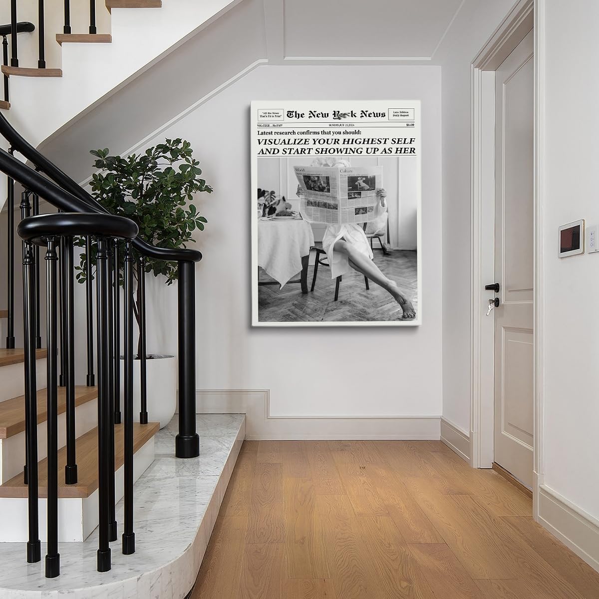 Generic 20x30in Trendy Highest Self Newspapers Prints - Retro Bar Cart Feminist Wall Art - Magazine Cover Aesthetic