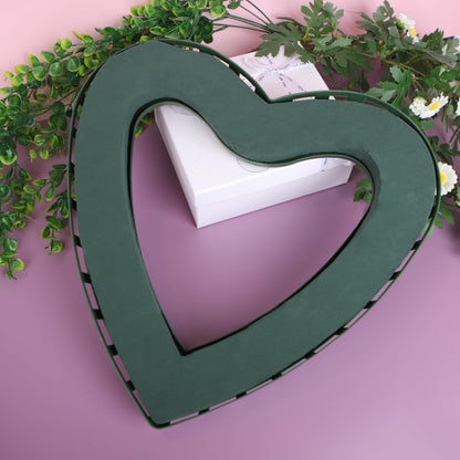 Heart Floral Foam Cage for Fresh Flowers,with Wet Floral Foam Blocks and Suction Cup, Suitable for Wedding,Home,and Garden Decorations.