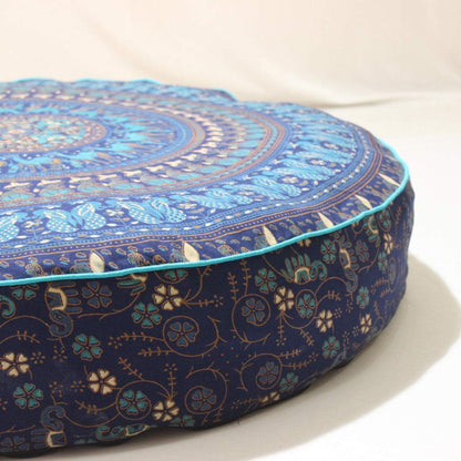 GDONLINE Indian Large Mandala Floor Pillow Comfortable Home Car Bed Sofa Large Mandala Floor Pillows Round Bohemian