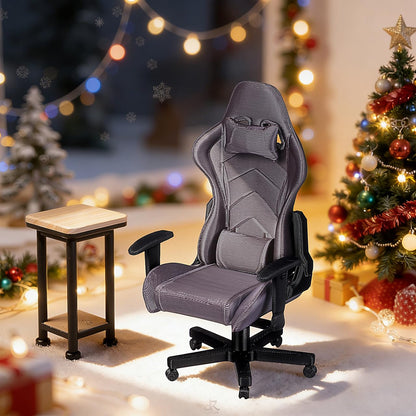 Kisangel Miniature Gaming Chair, 1:12 Scale Dollhouse Office Decor, Detailed 3D Printed Gamer Computer Desk Accessory for Collectors and Display
