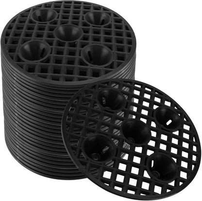 TAICHEUT 30 8 Inch PCS Plant Level Pot Elevator, Heavy Duty Round Plastic Saucer Riser Run off Tray Big Potted Stand