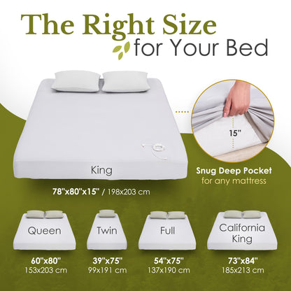 Grounding Sheets Twin Size - Grey Earthing Sheets for Natural Sleep Enhancer - 90% Organic Cotton + 10% Silver Fiber Fitted Grounding Bed Sheets with Grounding Cord - Experience Ultimate Relaxation