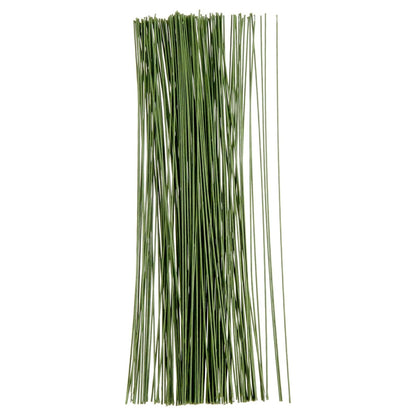 Bright Creations 16-Gauge Wire Stems - 140 Pack, 16 in, Green - Artificial Flower Stems for Boutonniere Supplies - Works with Floral Tape & Corsage Kit