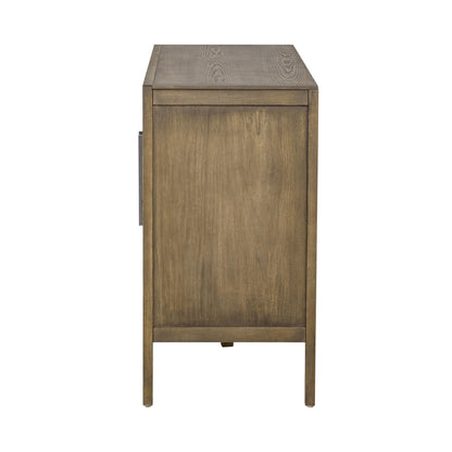 Merax Modern Rustic Wood Buffet Sideboard with Storage Shelf, 2 Doors Coffee Bar Cabinet TV Stand for Bedroom Living Room Dinning Room Kitchen Espresso