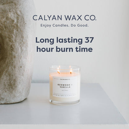Calyan Wax Co. Desert & Agave 2 Wick Scented Candle - 37 Hour Burn - Luxury Clean Soy Wax Candles - Long Lasting Large Glass Jar Candle for Home - 8.8oz