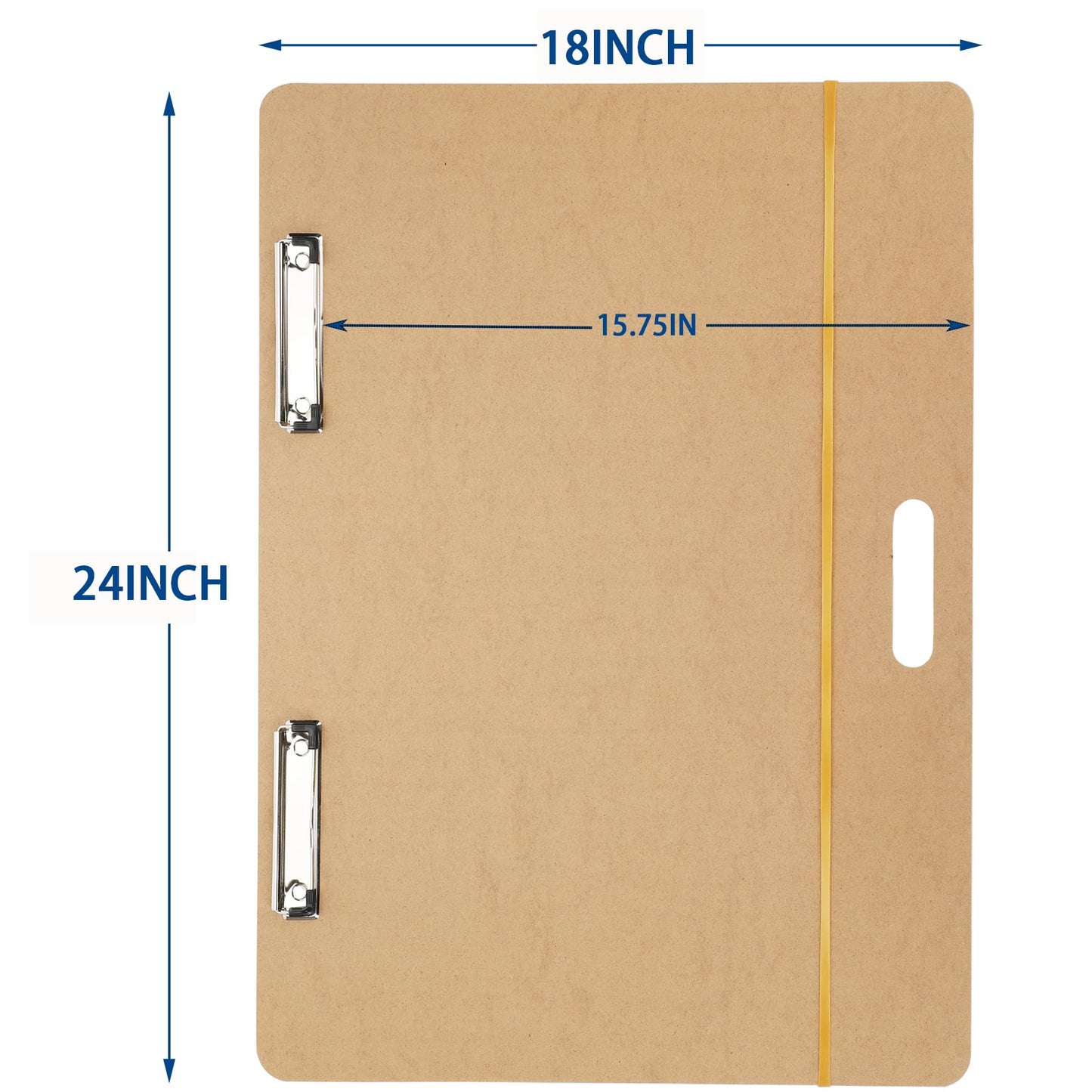18" x 24" Drawing Board, Artist Sketch Boards with Handle for Drafting Art, Portable Wooden Clipboard for Class or Studio Fit in Artists Tote