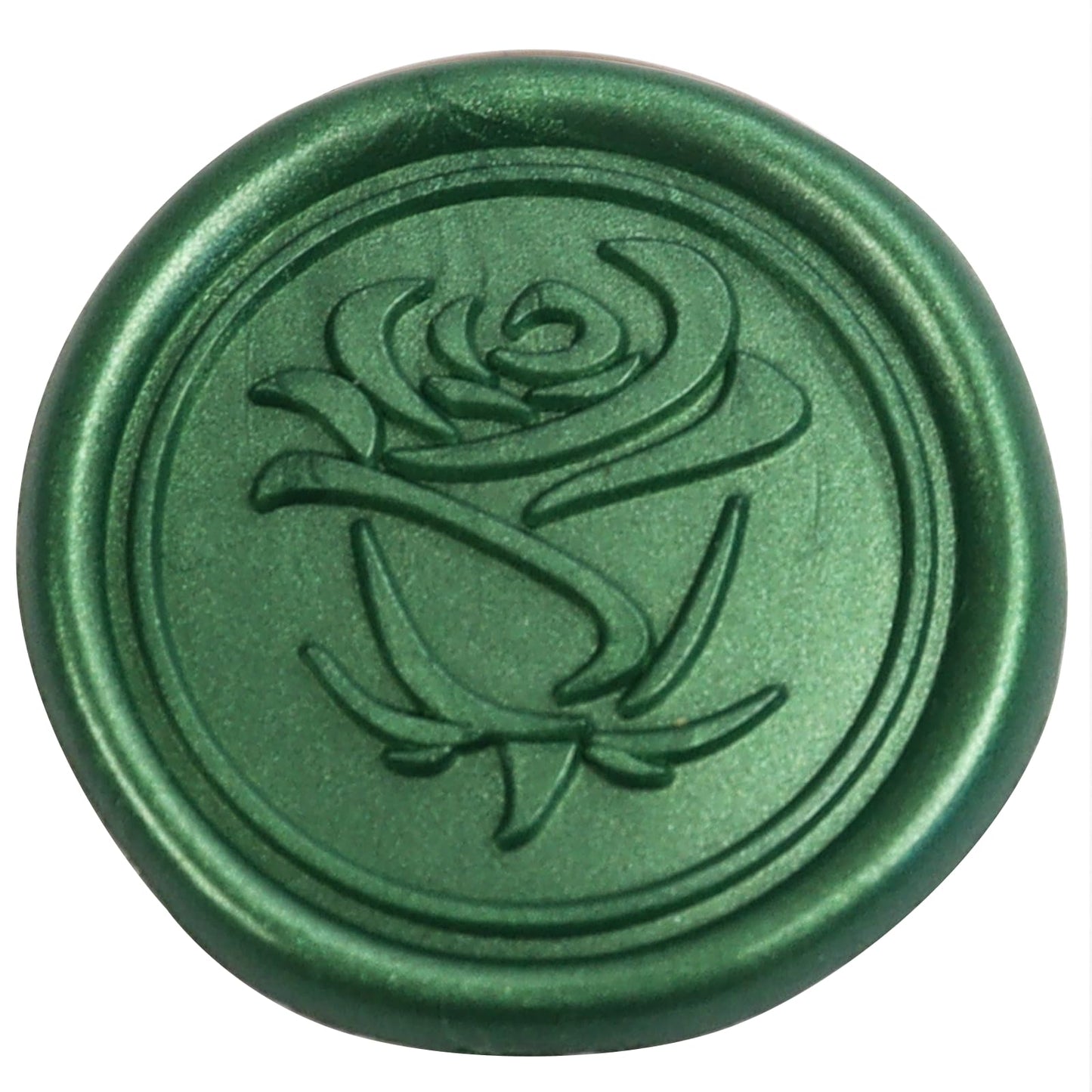 Wax Seal Stickers Rose Wedding Invitation Envelope Seals Stickers 50Pcs Self Adhesive Wax Seal Decals for Party Greeting Card Gift Wrapping Christmas, Pine Green