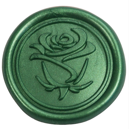 Wax Seal Stickers Rose Wedding Invitation Envelope Seals Stickers 50Pcs Self Adhesive Wax Seal Decals for Party Greeting Card Gift Wrapping Christmas, Pine Green