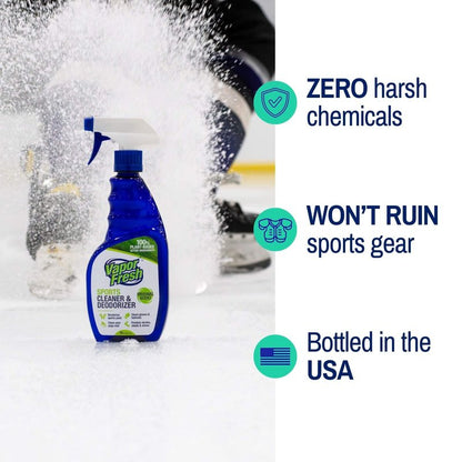 Vapor Fresh Sports Cleaner and Deodorizer - For Boxing Gloves, Sports Pads, Helmets, Gym Bags, Gym Equipment and More - Naturally Powered By Plants, 16 Fl Oz (3-Pack)