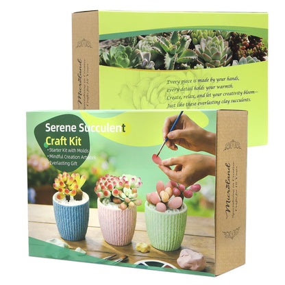 Microland Craft Kits for Teens Crafty Clay Kit for Succulents Flower Making Fun Adult Activities of Arts and Crafts Art Therapy Crafting Set Creative Gifts for Women Teen Girls Artist Gifts for Mom