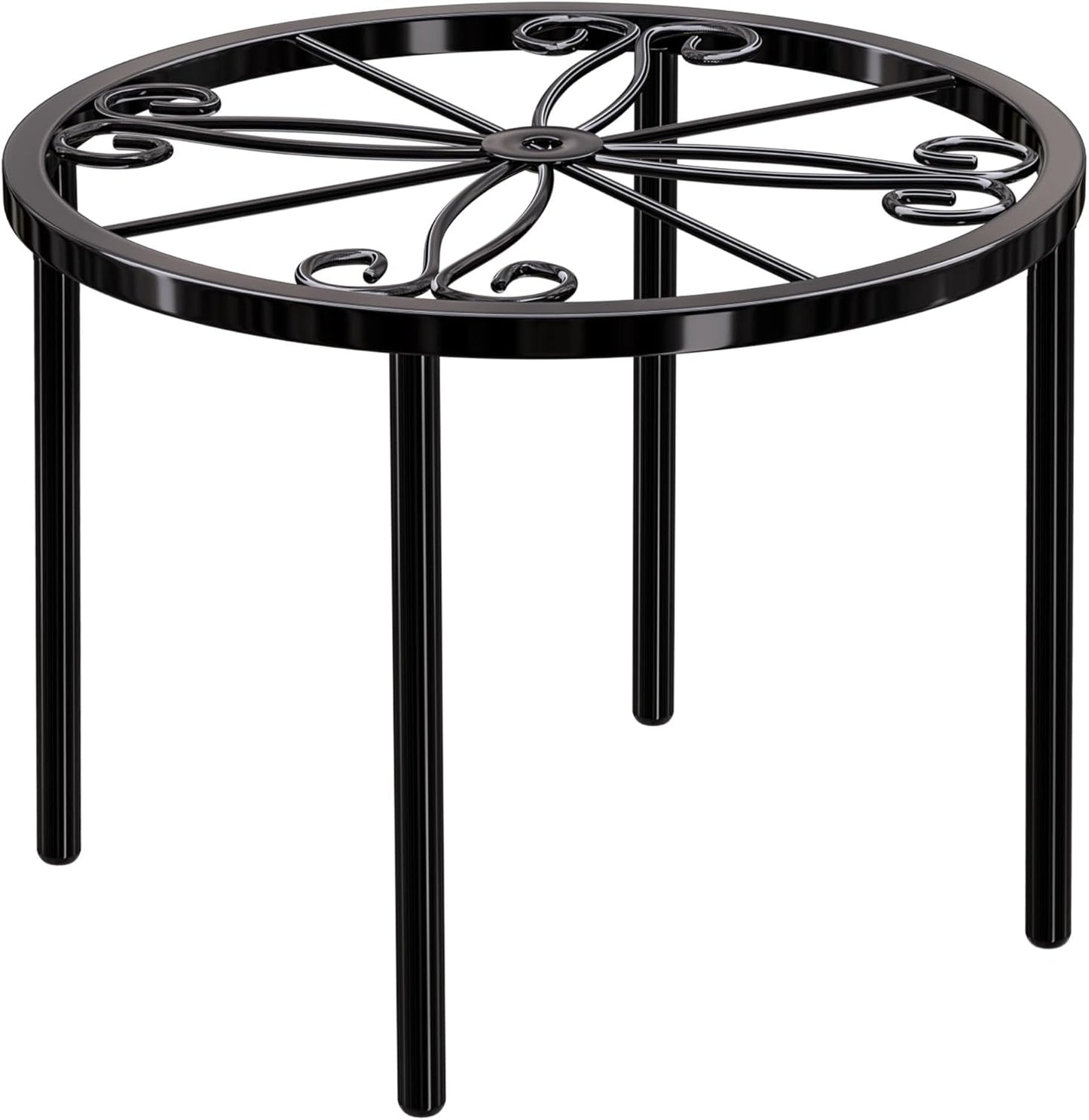 1 PCS-7.9 bussdis Plant Stand IN Flower Pot Stand Plant Rack for Indoor and Outdoor Courtyard Gardens Black