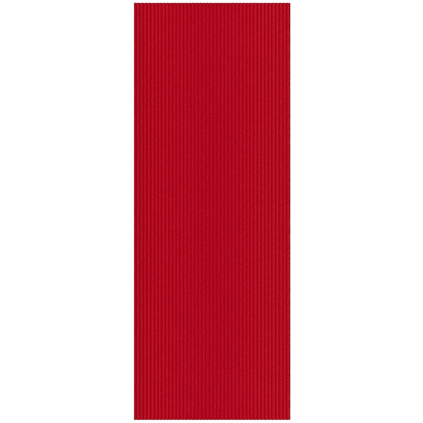 Ottomanson 2'7" x 50' Hallway Runner with Scraper Pile Extra Durable Non-Slip Rug Mat for Indoor & Outdoor Use - Ideal for Kitchen, Entryway, Patio & Garage - High-Traffic Carpet, Red