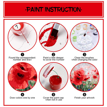 Mosaflare 6 Pack Painting by Numbers Kit for Beginner, Cocktail Adult Paint by Number Kits on Canvas, DIY Acrylic Oil Easy Paint by Number for Home Wall Decor 8X12 inch (Without Frame)