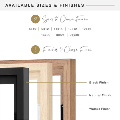 MCS Canvas Float Frames 24x30 - Black Frame for Finished Canvases, Vertical & Horizontal Wall Hanging