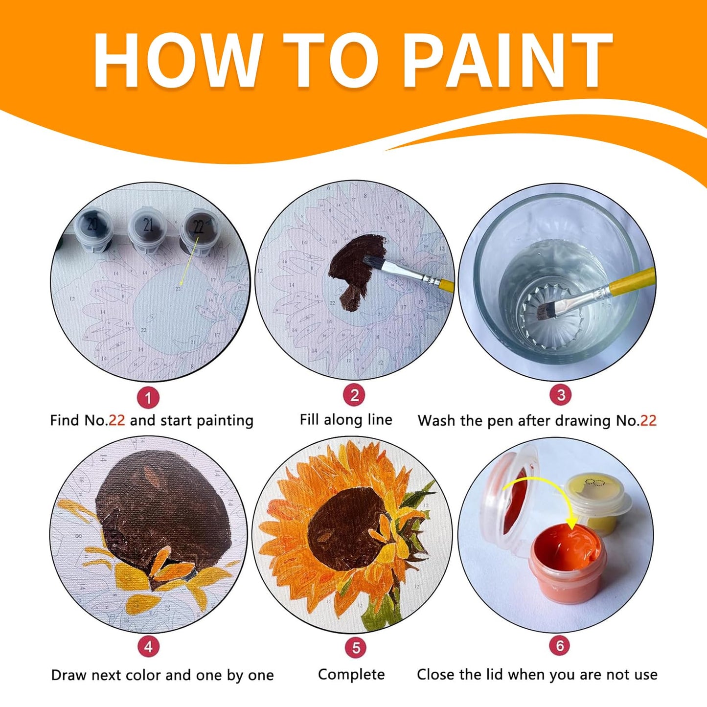 JULOUYN 2 Pack Paint by Numbers Kit for Adults Beginner, Forest Mushroom DIY Canvas Art Kit with Brushes & Acrylic Paints for Home Decor 16x20 in