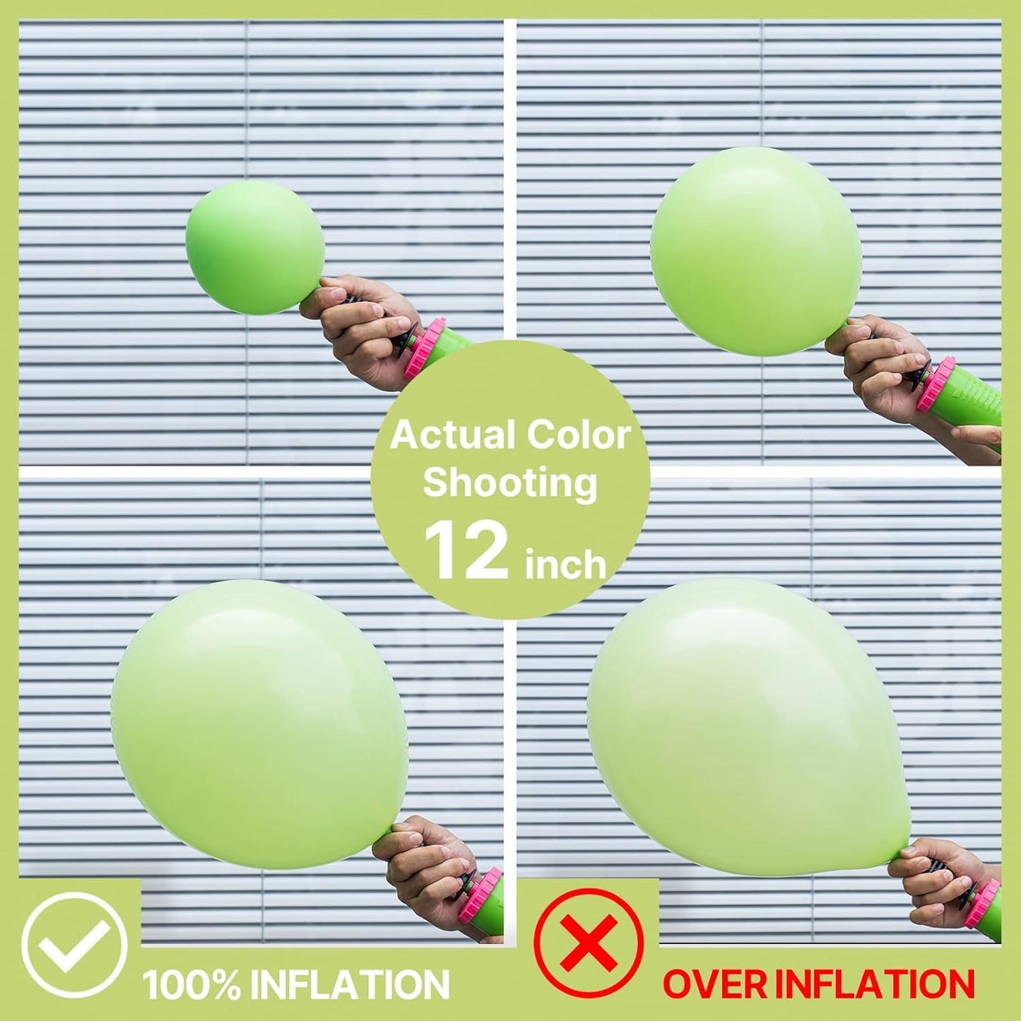 PartyWoo Lime Green Balloons - 127-Piece Latex Balloon Arch Kit | Various Sizes for Graduation & Birthday Celebrations