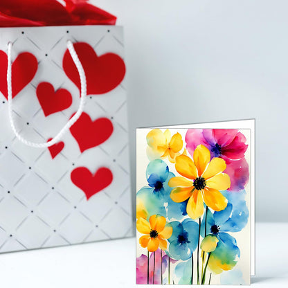 PARTH iMPEX 36 Floral Blank Note Cards With Envelopes - 4 x 6 inch All Occasion Greeting Cards, Watercolor Flowers Sympathy Thank You Notecards and Sealing Stickers