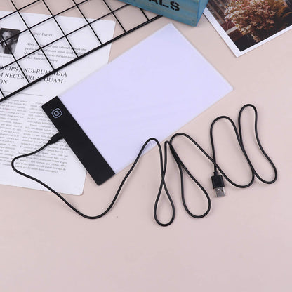 A5 LED Drawing Tablet Thin Art Stencil Drawing Board Light Box tracing Table pad, for 5D Diamond Painting Full Drill Embroidery, Cross Stitch Embroidery, Embossing, Sewing Projects etc